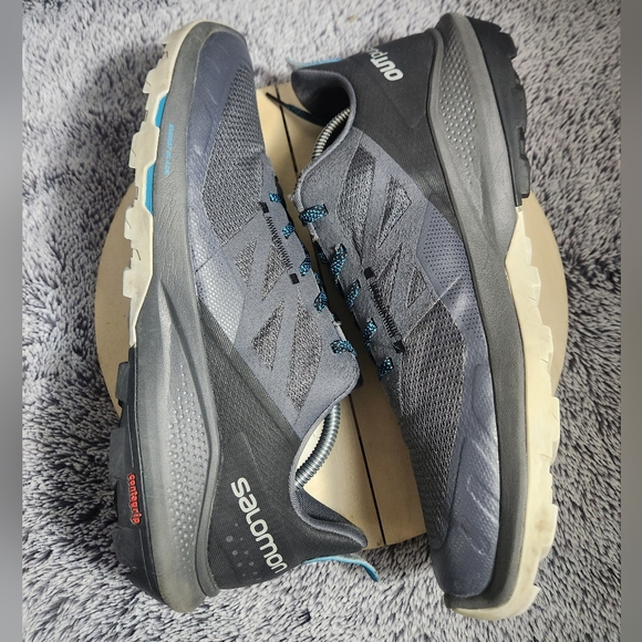 Salomon Outpulse Waterproof Trail Run Shoes Hiking Black Gray Mens Size 11 - Picture 5 of 9
